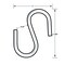 Azar Displays Metal S Hook for Gridwall, 20PK 700023 - alternate 2
